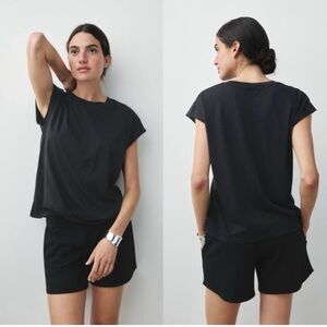 AYR The Supercool Black Boxy Tee